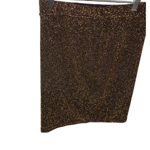 Metallic Gold Party Midi Skirt Forever 21